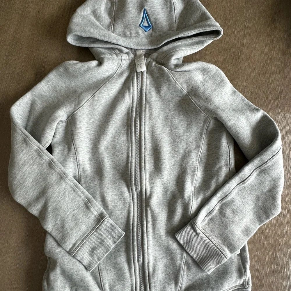 Ivivva Light Gray Hoodie Jacket 10 and Athleta top